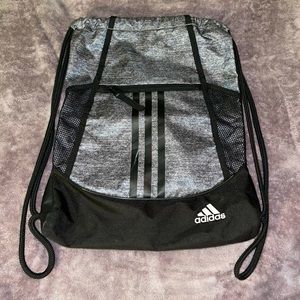 Grey/Black Adidas Drawstring Bag - 3 Pockets